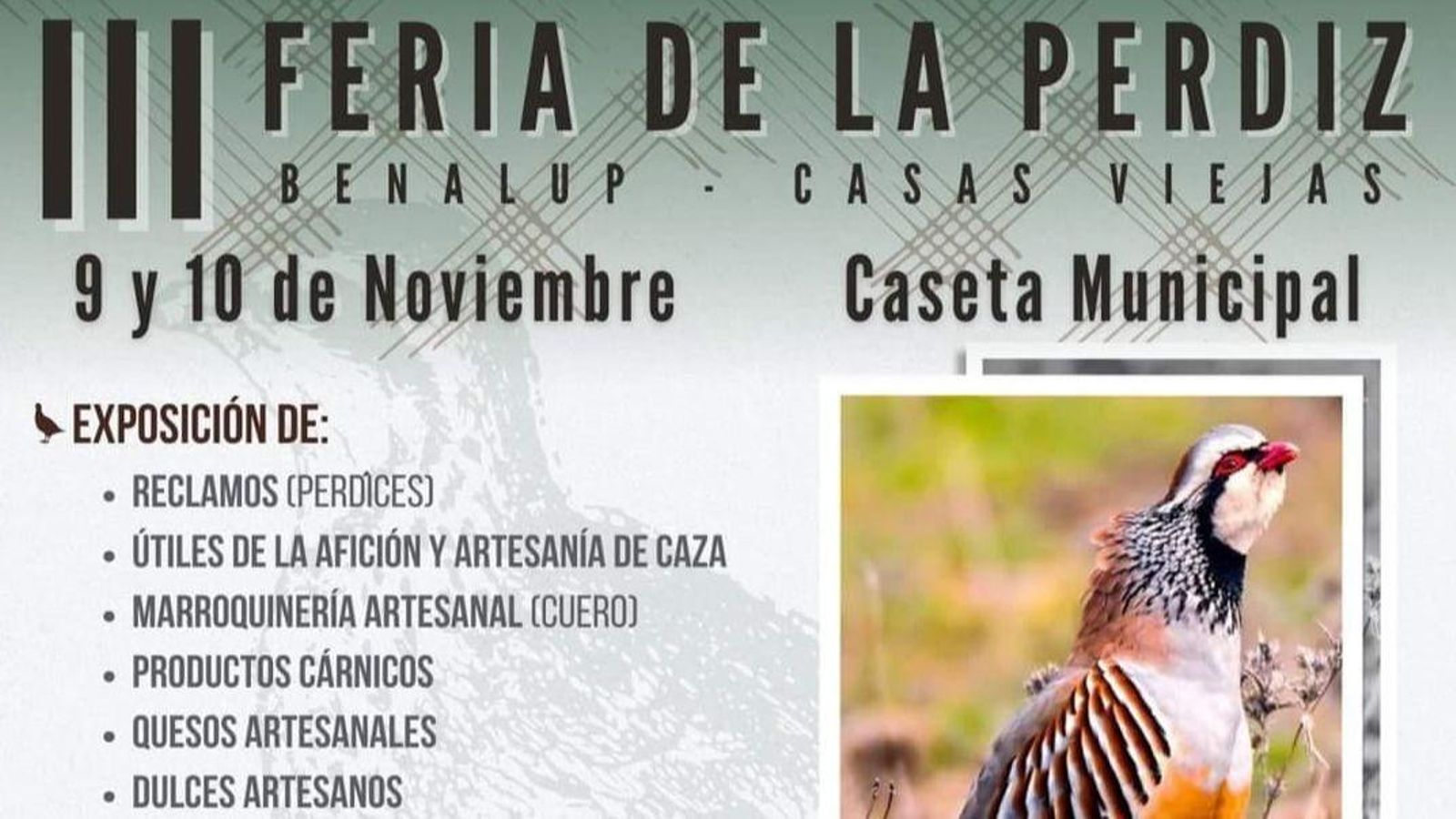 Detalle del cartel de la III Feria de la Perdiz