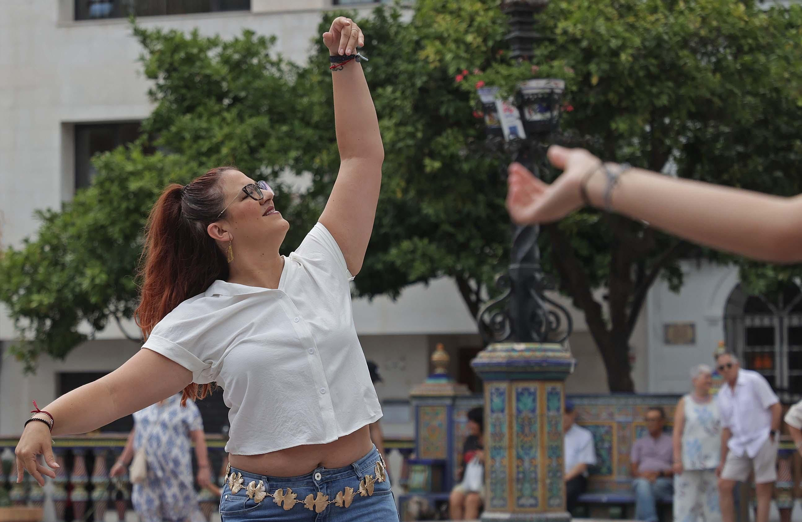Fotos del flashmob flamenco en la Plaza Alta de Algeciras