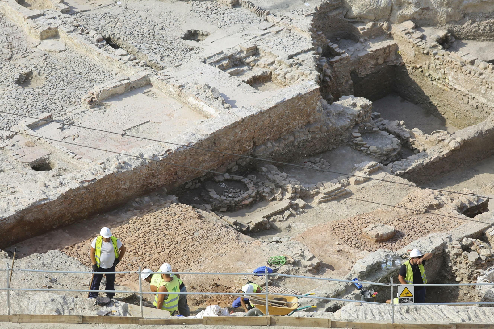 Las fotos de los restos arqueológicos en la obra del Metro de Málaga