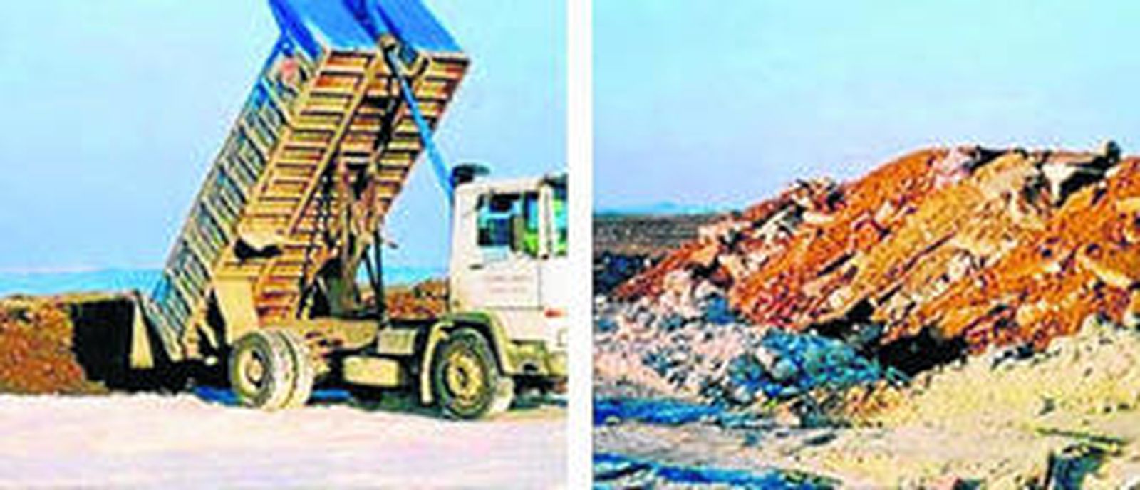 Descarga de lodos de excavación en Mendaña, en 2009.