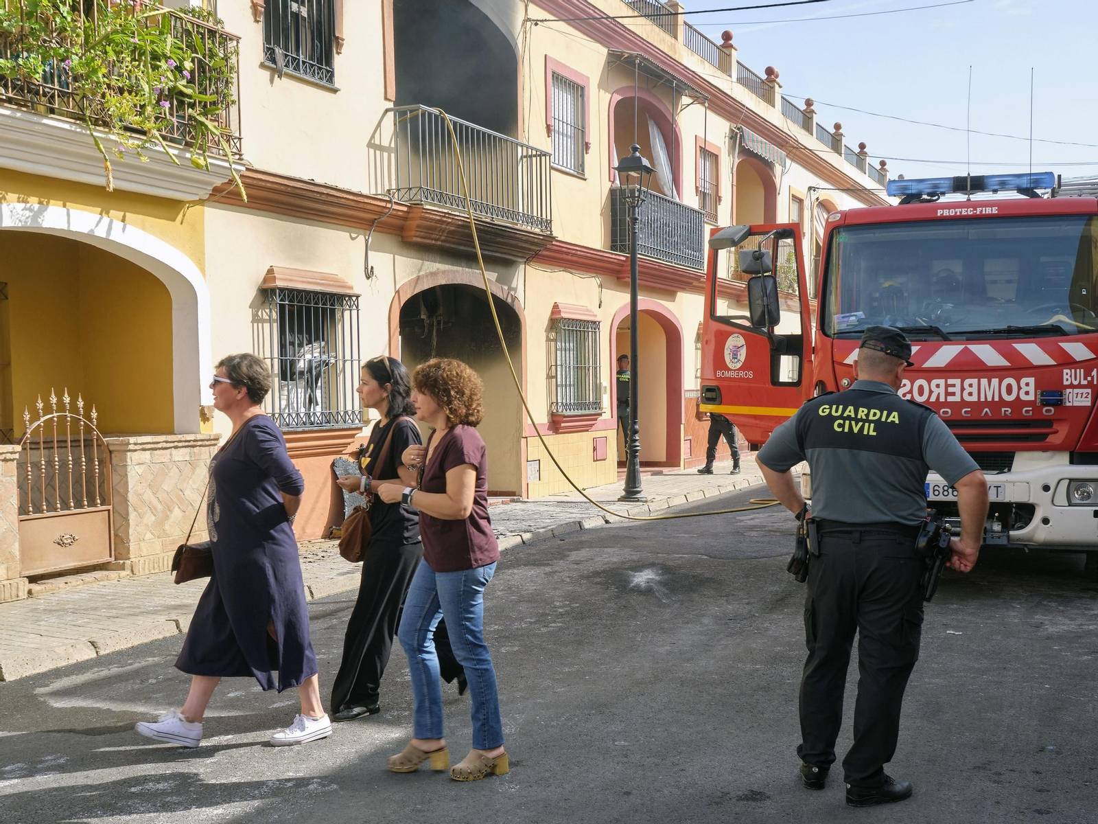 Incendio en Guillena, donde fallecen cuatro miembros de una misma familia