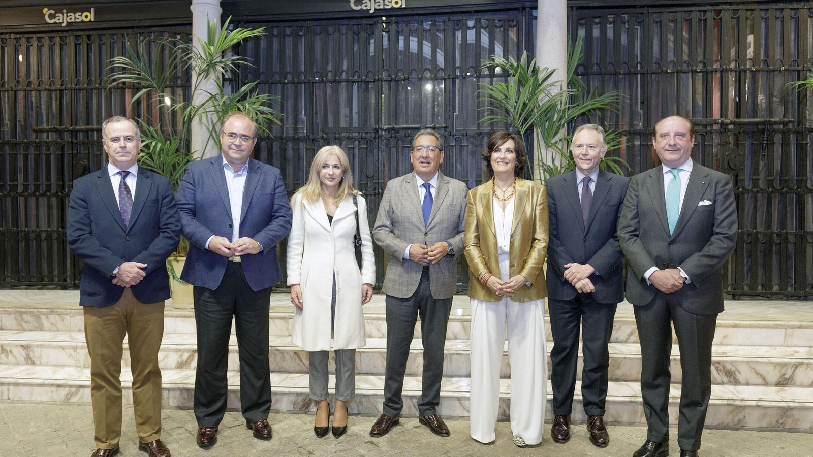 El teniente general Carlos Melero, Carlos Navarro Antolín, Patricia del Pozo, Antonio Pulido, Charo Padilla, José Joly y Joaquín Moeckel.