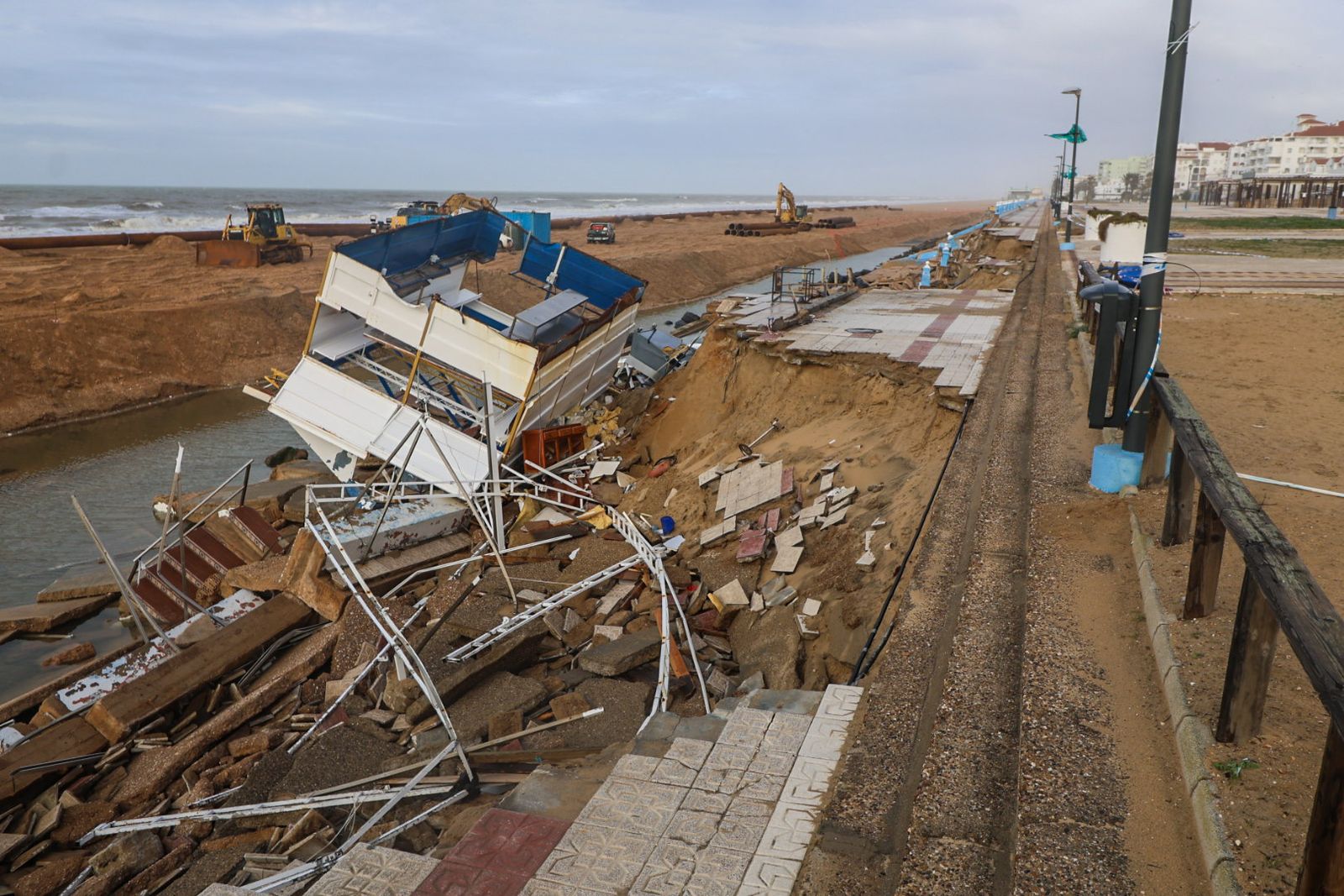 Fotografías de las zonas más perjudicadas de Matalascañas tras los últimos temporales