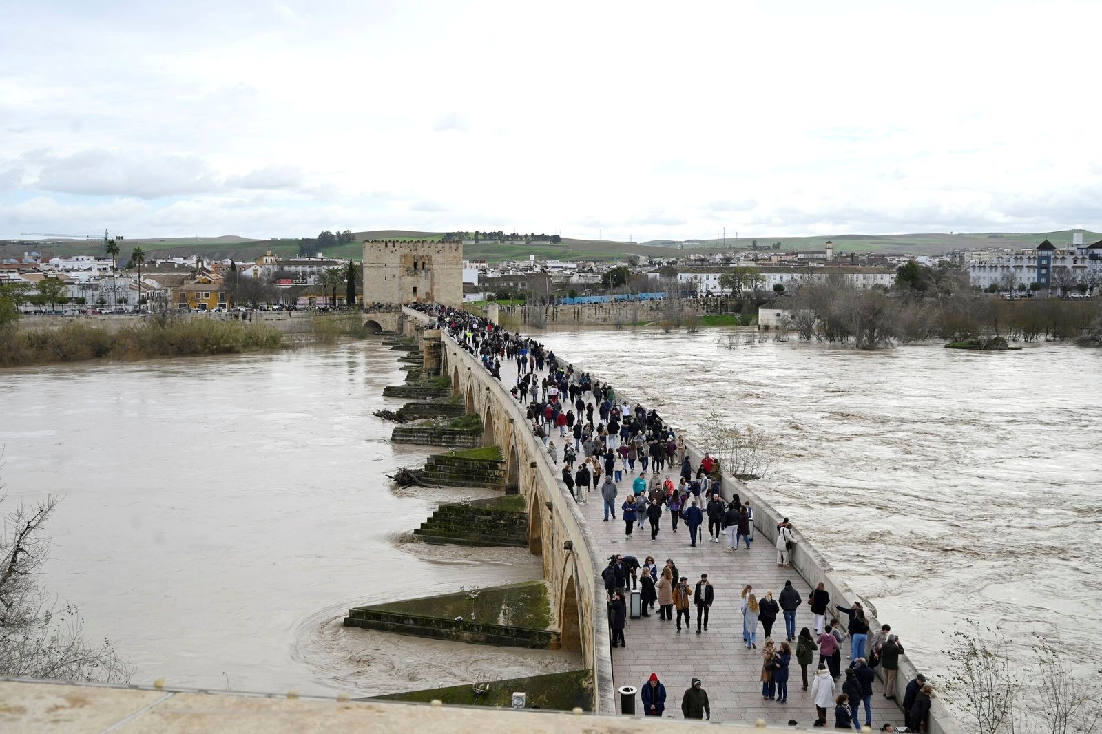 El Puente Romano de Córdoba reabre tras el temporal, en fotos