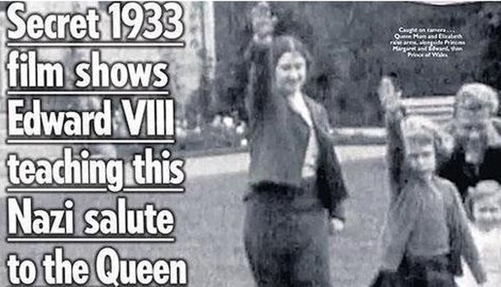 Publicada una foto de Isabel II haciendo el saludo nazi cuando tenía siete años