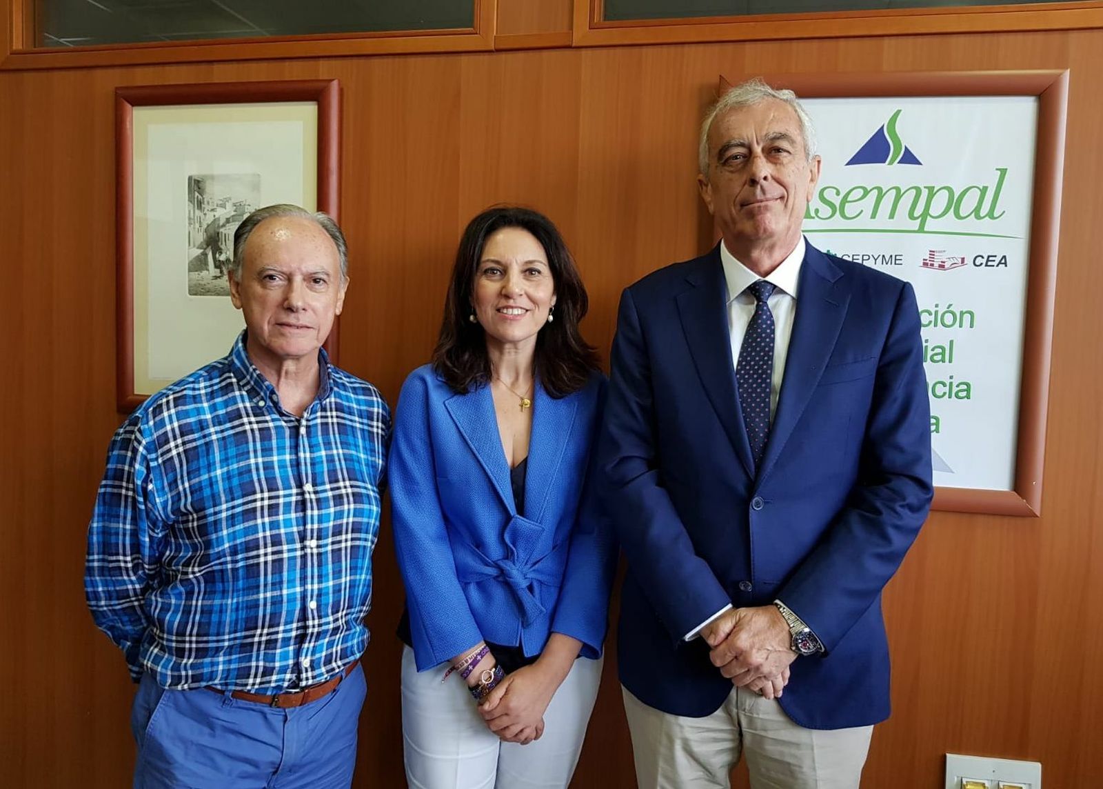 De izquierda a derecha, Ernesto Castilla, Magdalena Cantero y José Cano.