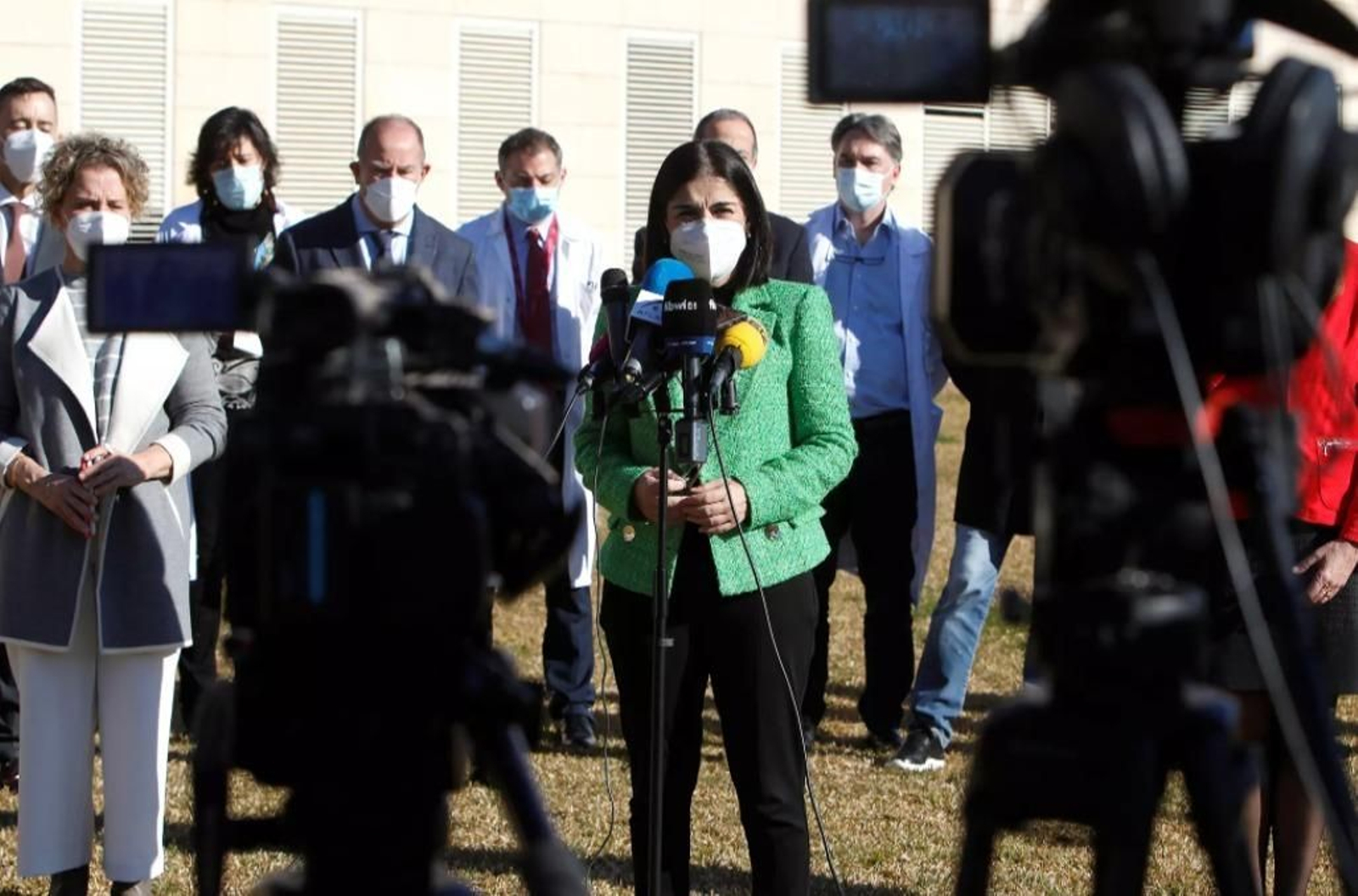 La ministra de Sanidad, Carolina Darias, comparece durante su visita el Hospital Universitario Son Llàtzer. La ministra de Sanidad, Carolina Darias, comparece durante su visita el Hospital Universitario Son Llàtzer.