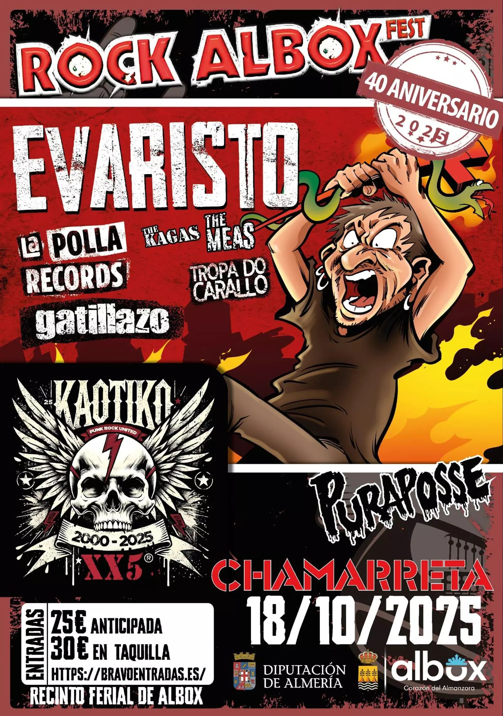 Cartel de la 40 edición de Rock Albox.