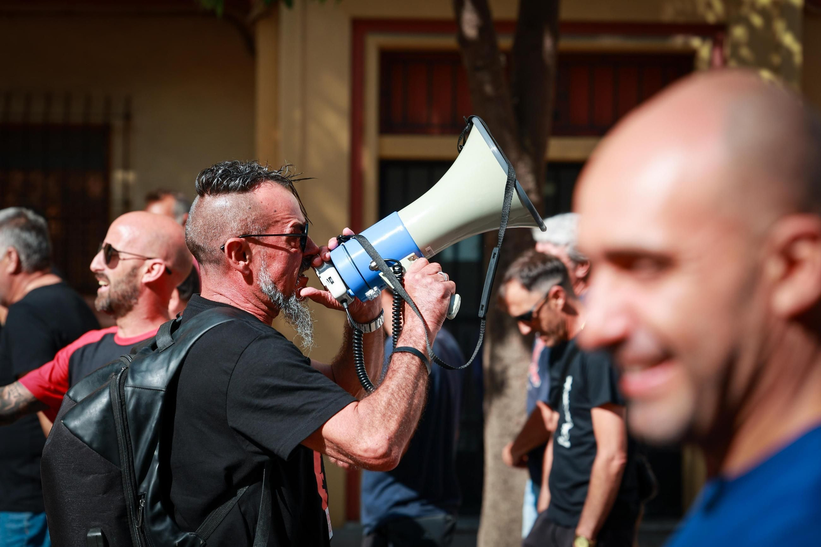 Un momento de la marcha en protesta por el convenio del metal en Cádiz