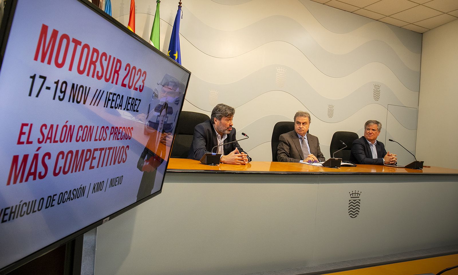 Presentación de Motorsur 2023 este miércoles en el Ayuntamiento de Jerez.