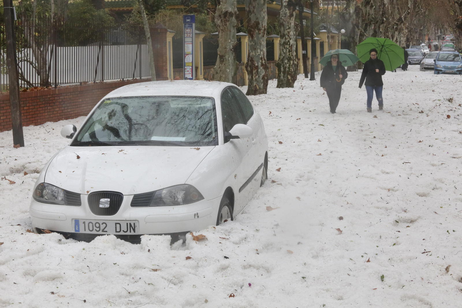 Fotos de la fuerte granizada registrada en Málaga