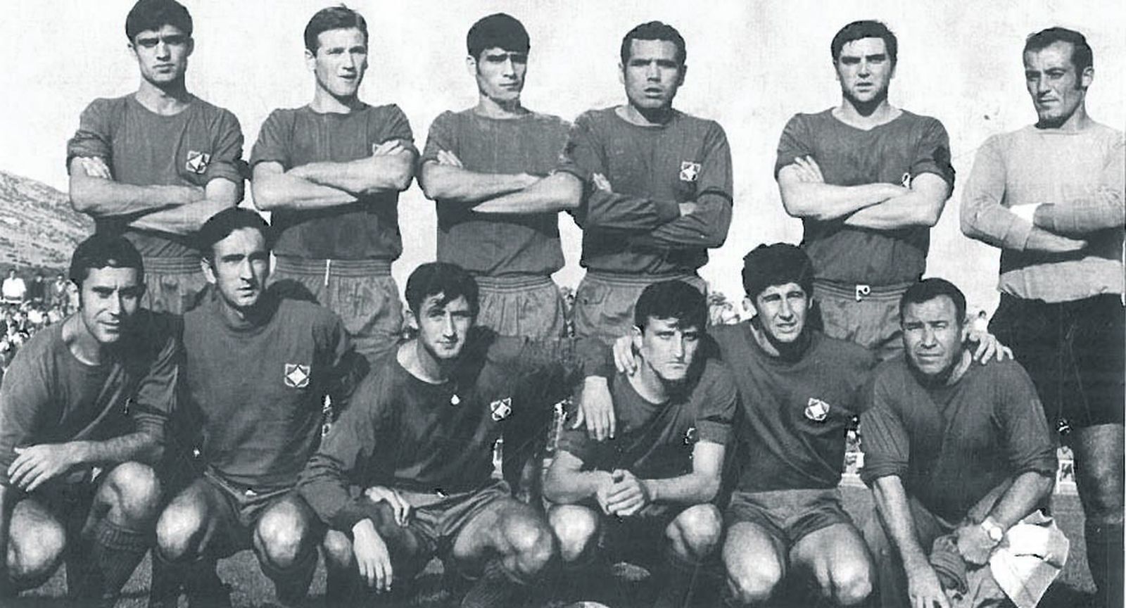 7 de septiembre de 1969. Biosca y Marín, tercero y cuarto de pie, de izquierda a derecha.