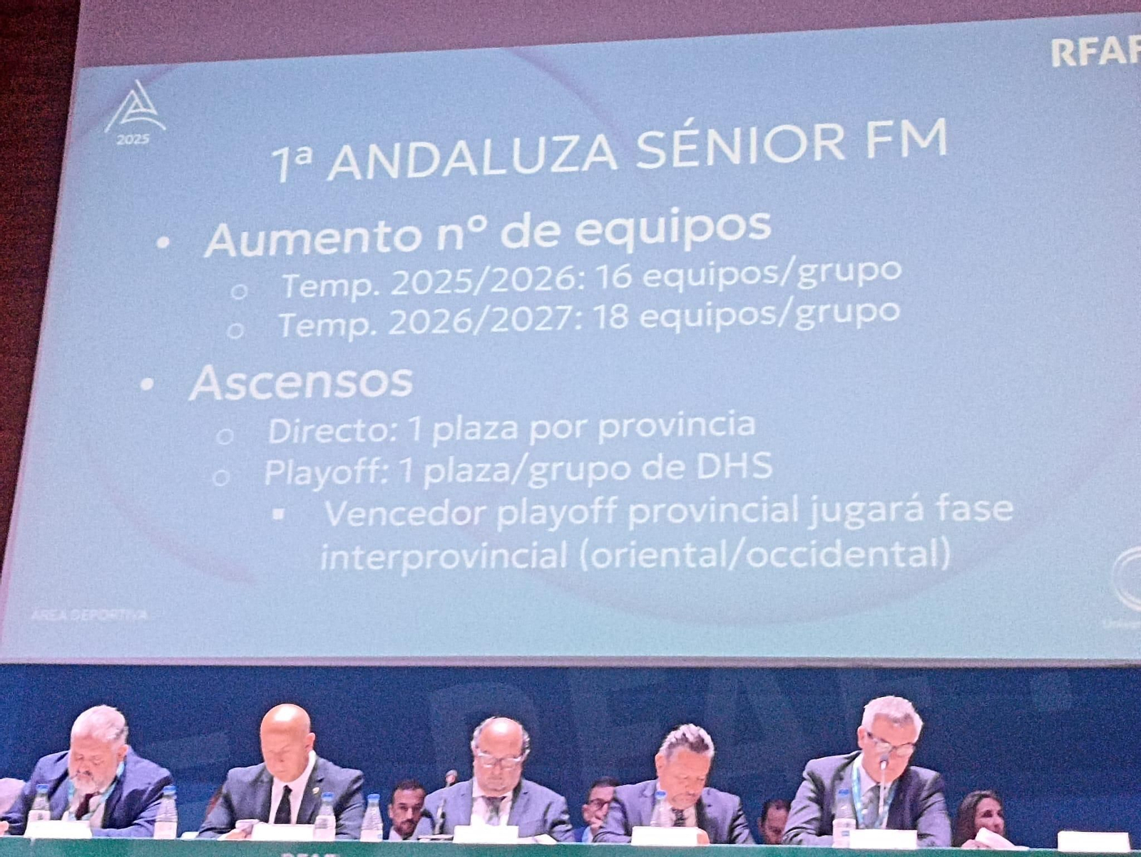 La RFAF presentó la modificación de la Primera Andaluza sénior. La RFAF presentó la modificación de la Primera Andaluza sénior.