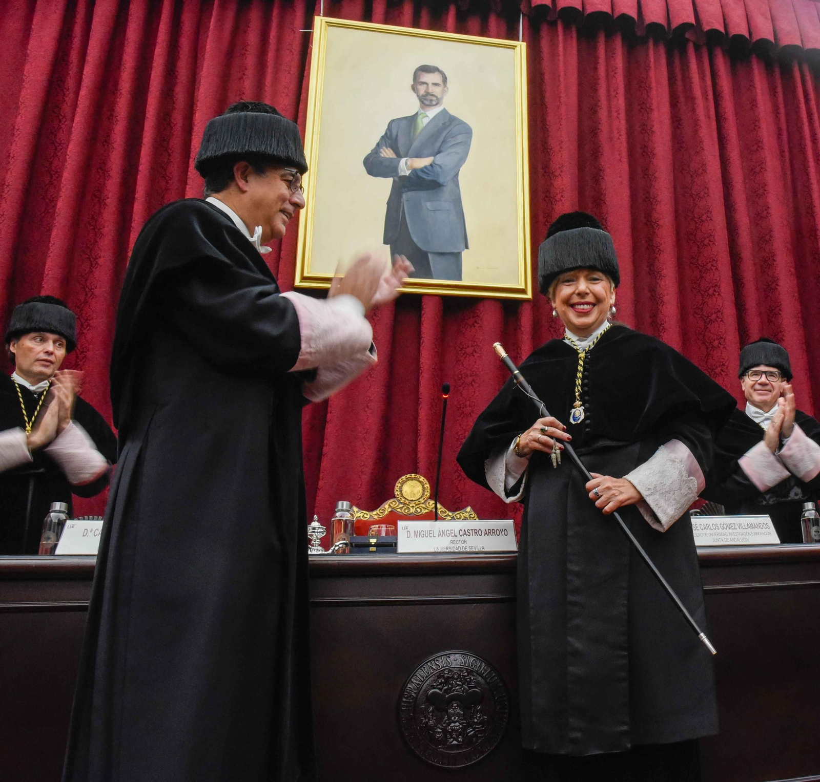 Acto de investidura de la nueva rectora de la US, Carmen Vargas