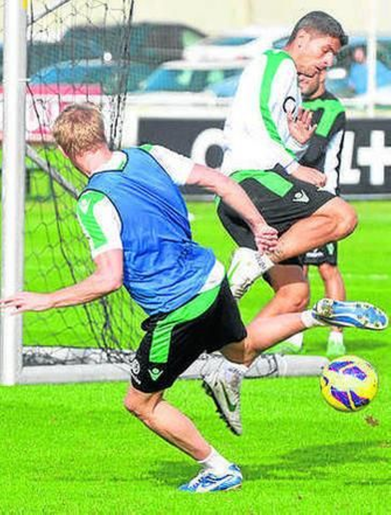 Salva Sevilla, junto a Perquis.