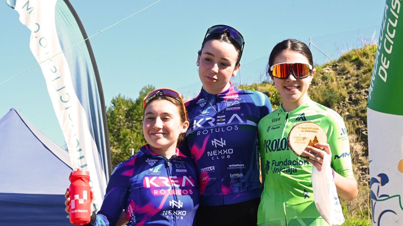 El podio femenino.