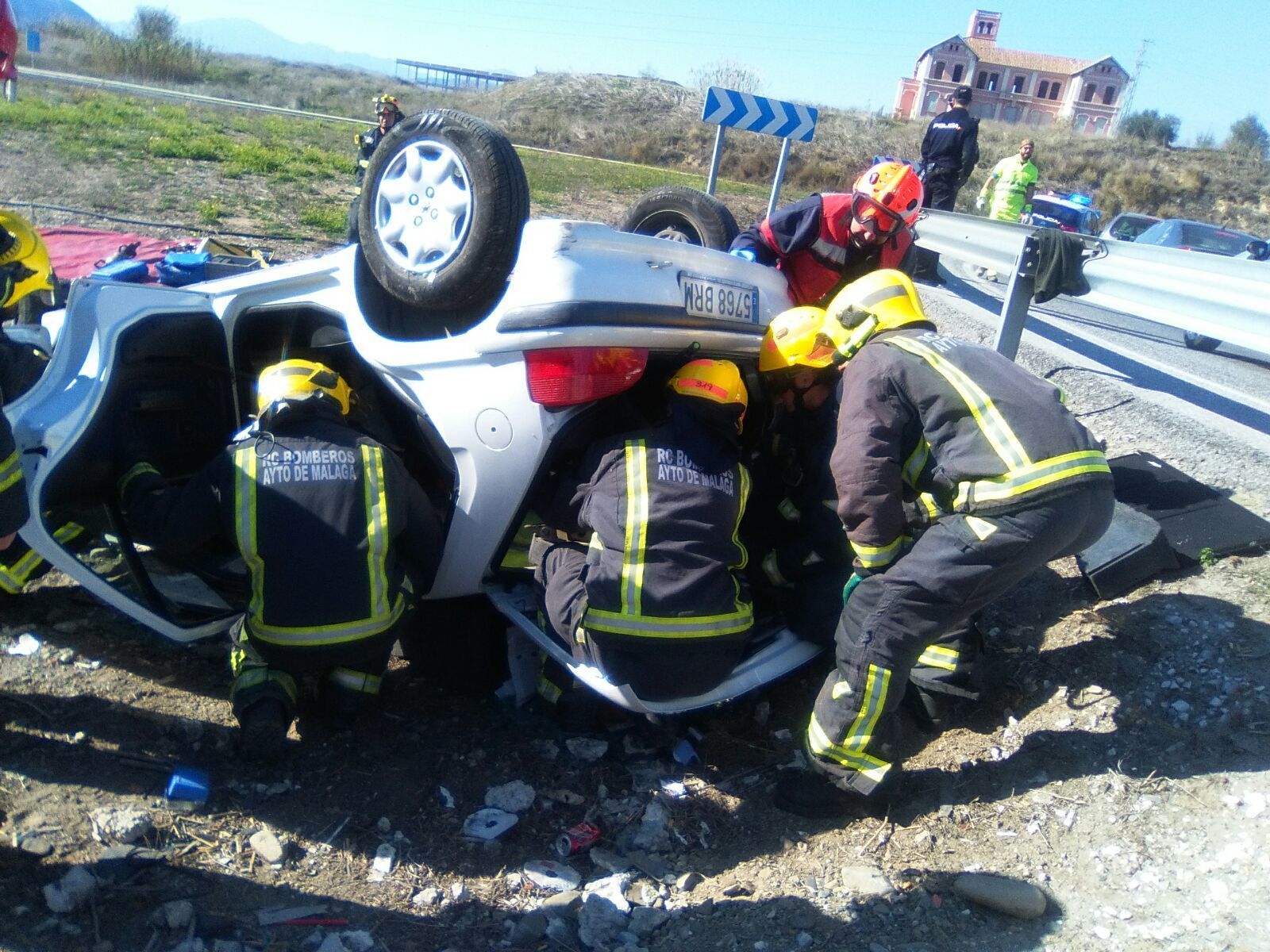El accidente junto al Cortijo Jurado.
