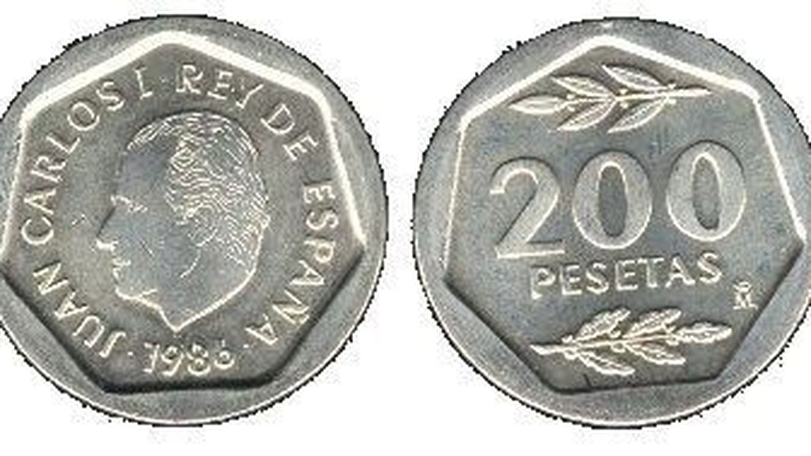 La primera moneda de 200 pesetas de don Juan Carlos