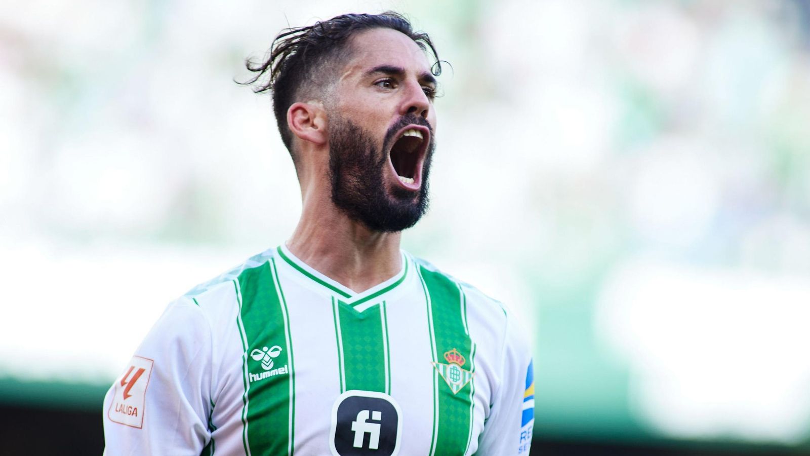 Isco celebra su gol a Osasuna la pasada temporada en el Benito Villamarín.