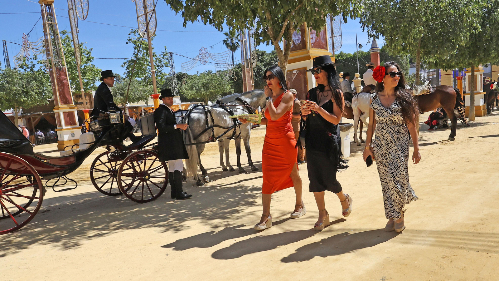 Imágenes del ambiente el miércoles en la Feria de Jerez 2024