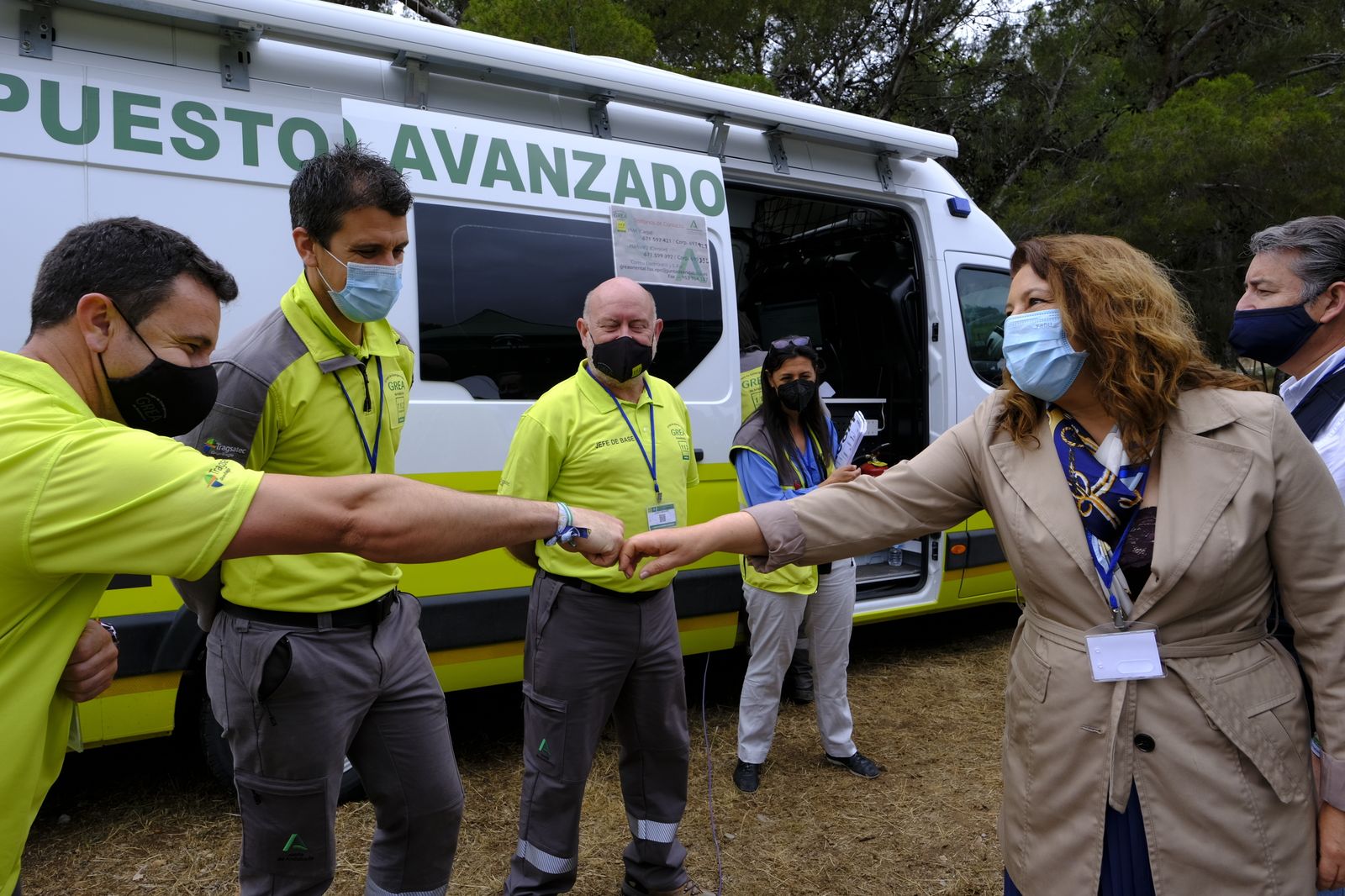 Fotogalería simulacro incendio forestal. Parque periurbano de Castala. Berja (Almería)