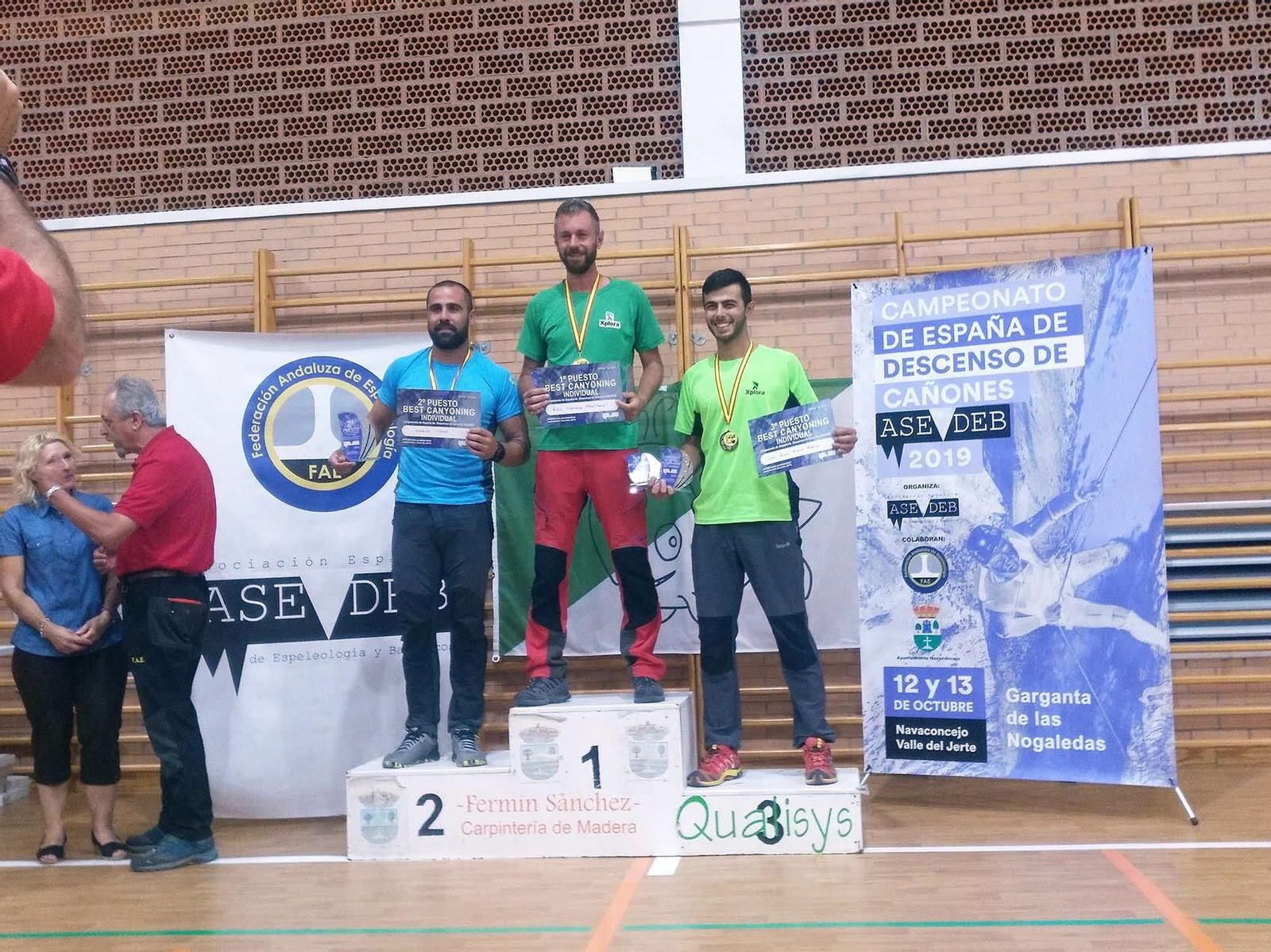 Los almerienses subieron al podium