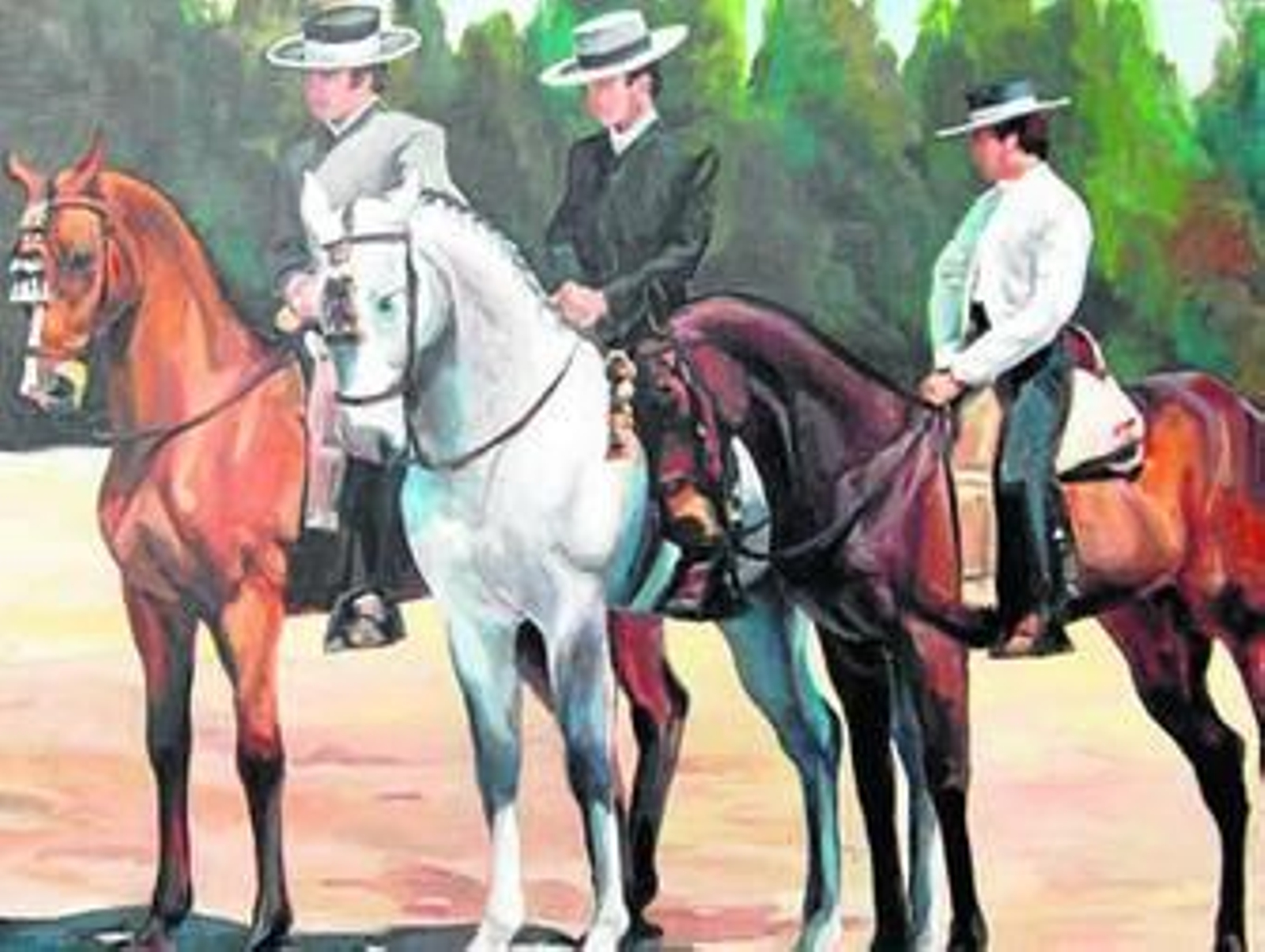 El caballo es un animal que admira Domínguez y que es representado en sus creaciones.