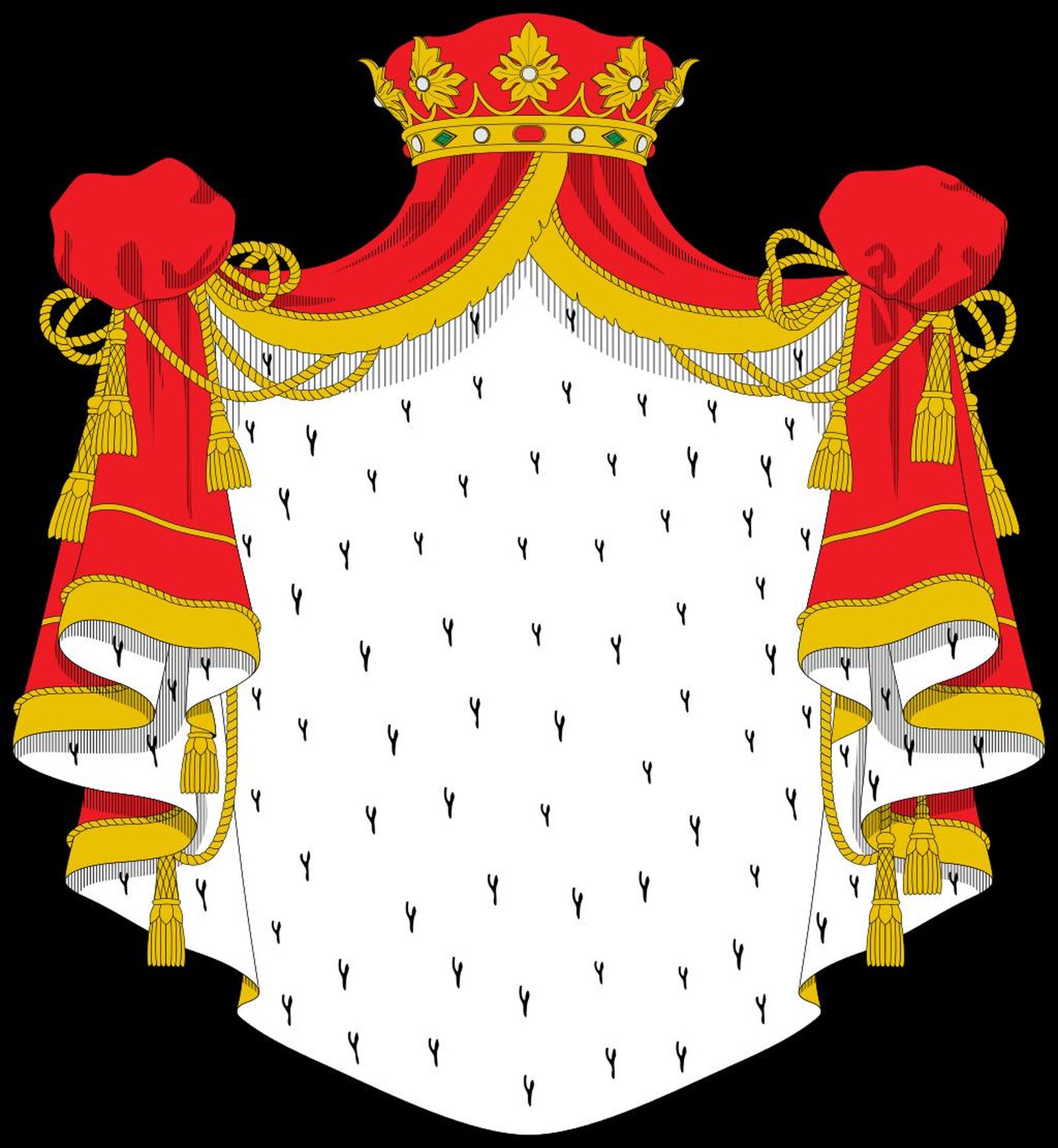 Manto que acompaña los escudos de los Grandes de España