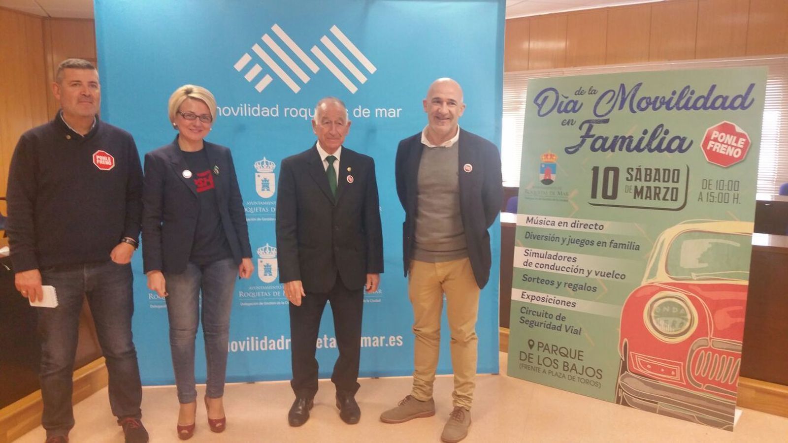 Presentación de la jornada de Movilidad en Familia, ayer en el Ayuntamiento.