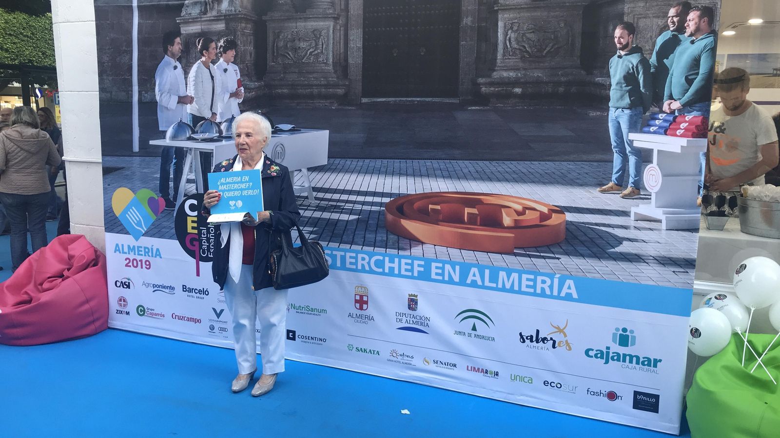 Photocall con la imagen del rodaje de MasterChef.