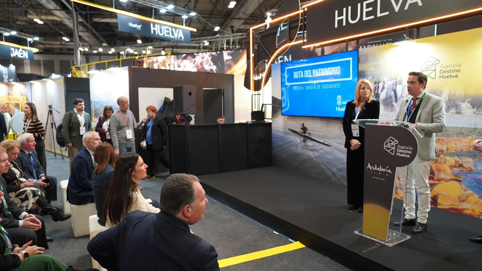 El stand de Huelva este miércoles en Fitur. El stand de Huelva este miércoles en Fitur.