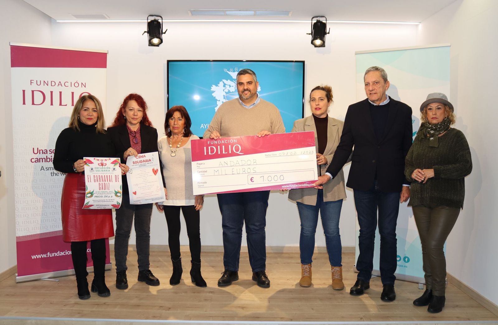 La presentación de los eventos solidarios.