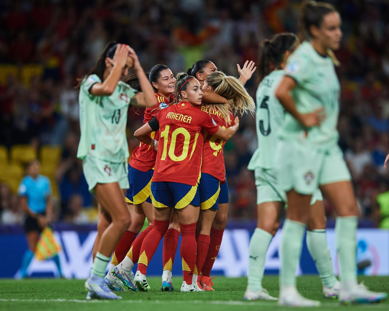 Las fotos del España - Portugal en la Eurocopa femenina