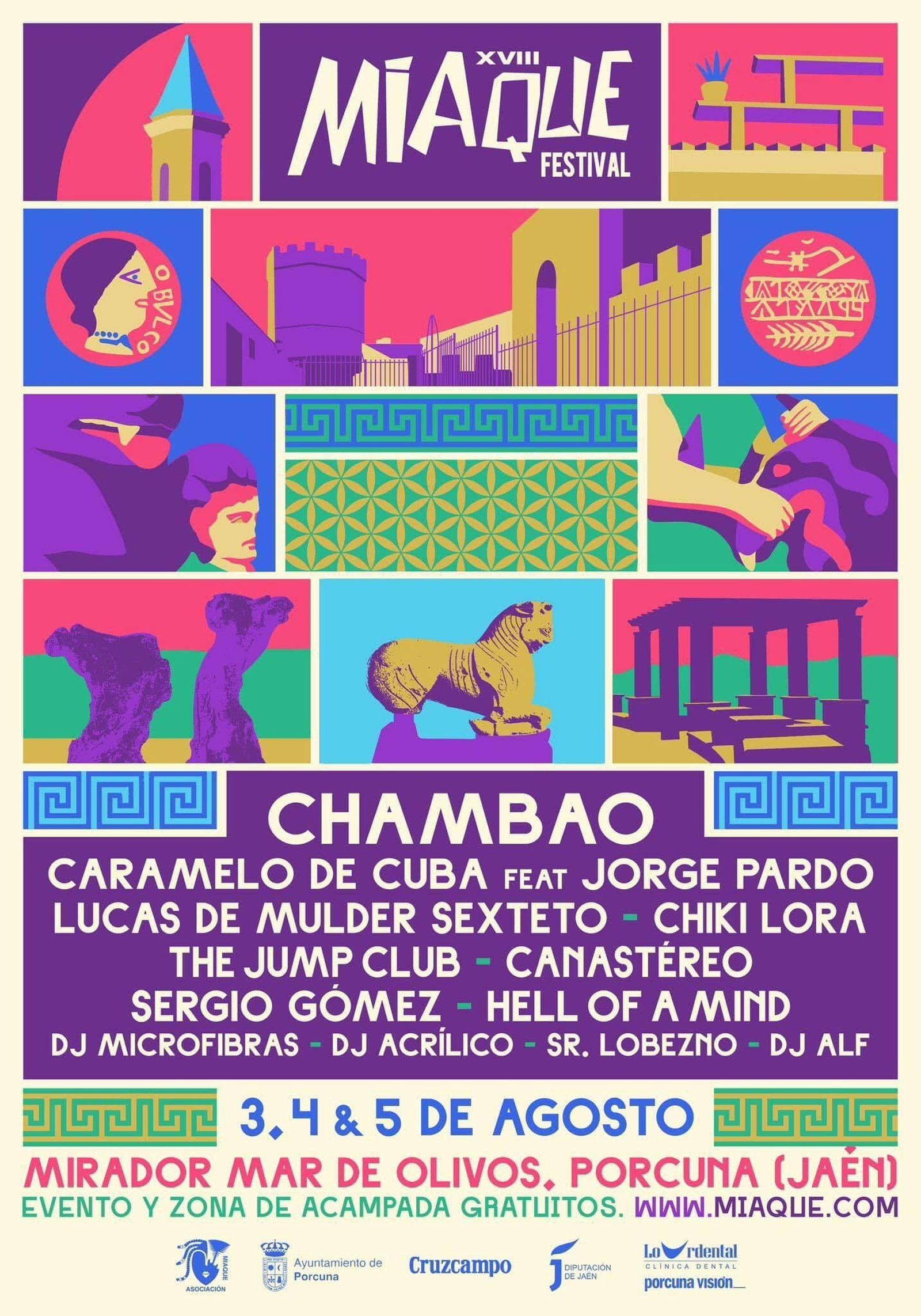 Cartel del festival gratuito Miaqué 2023 de Porcuna