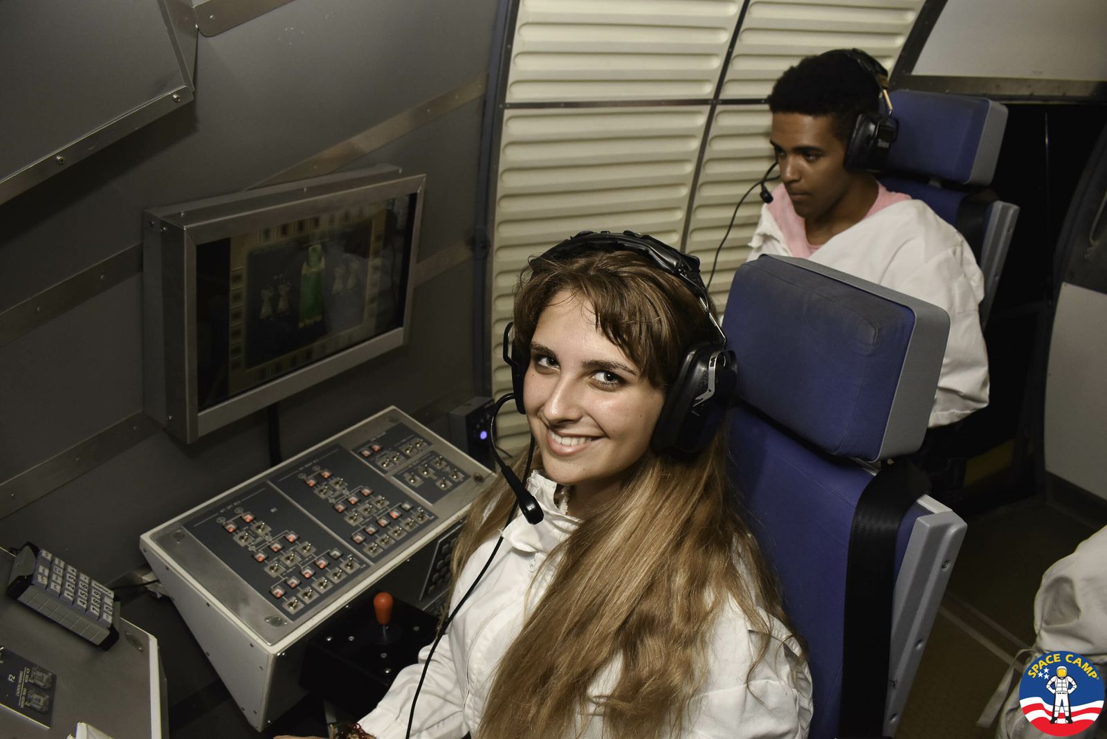 La veratense María Álvarez durante una de las misiones espaciales del campamento de la NASA.