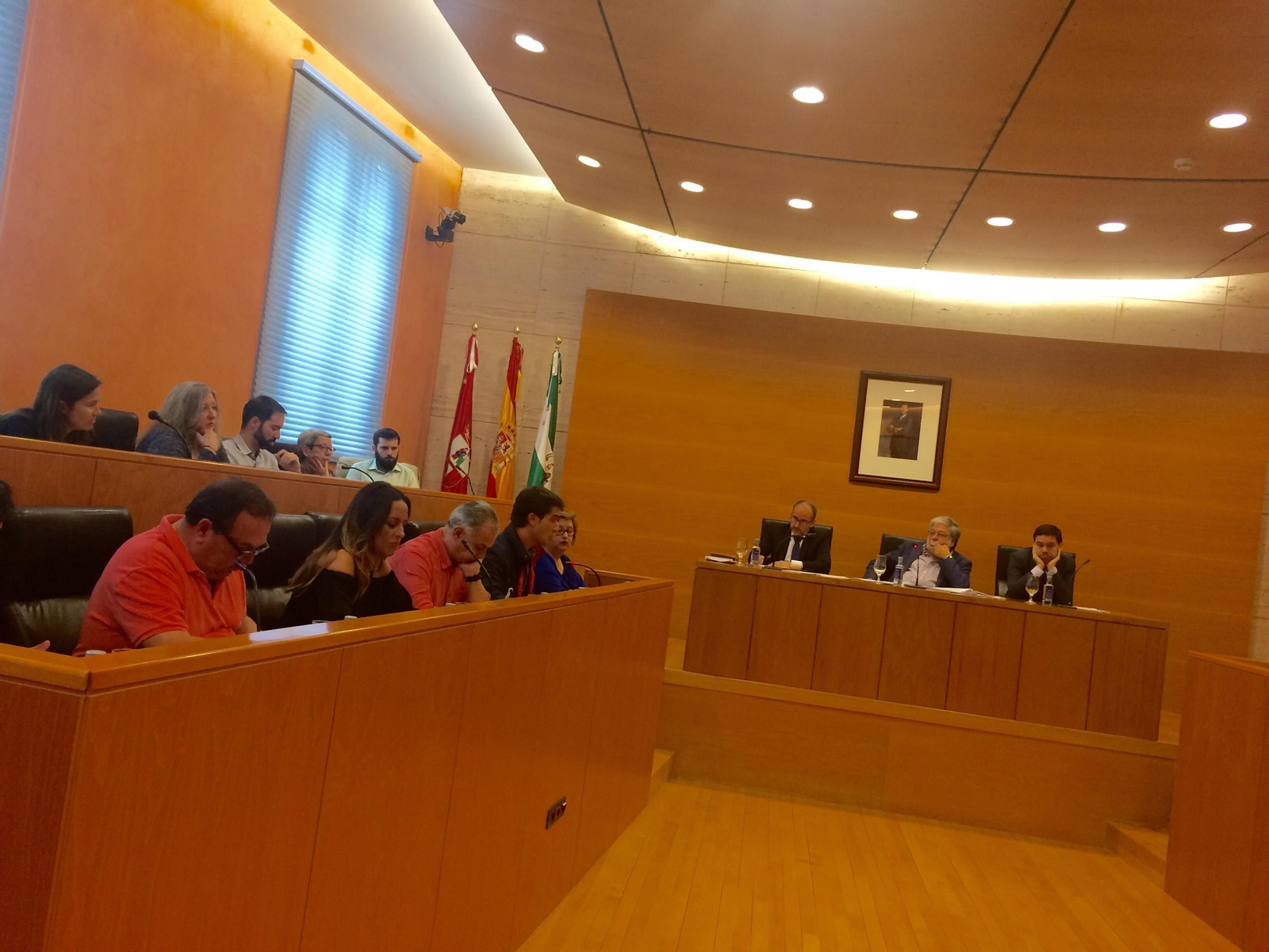 Una imagen del pleno de Dos Hermanas, con tres ediles no adscritos, procedentes del PP y de Sí Se Puede.