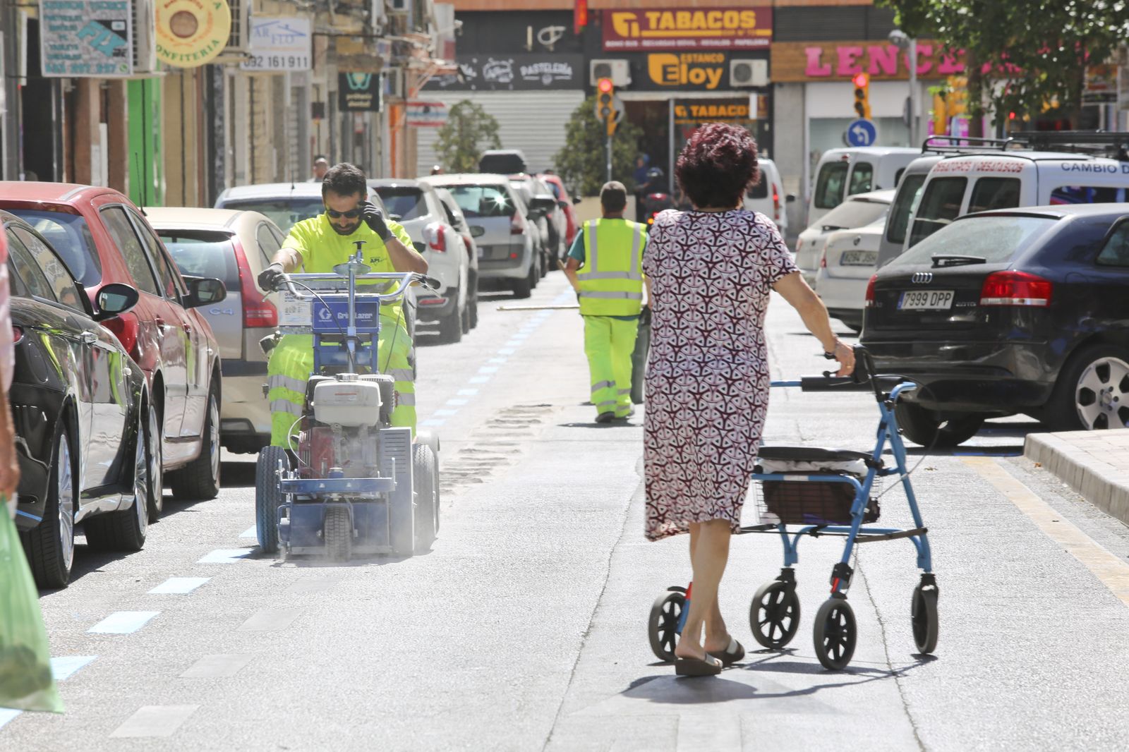 Trabajos para la zona azul en el entorno de La Unión