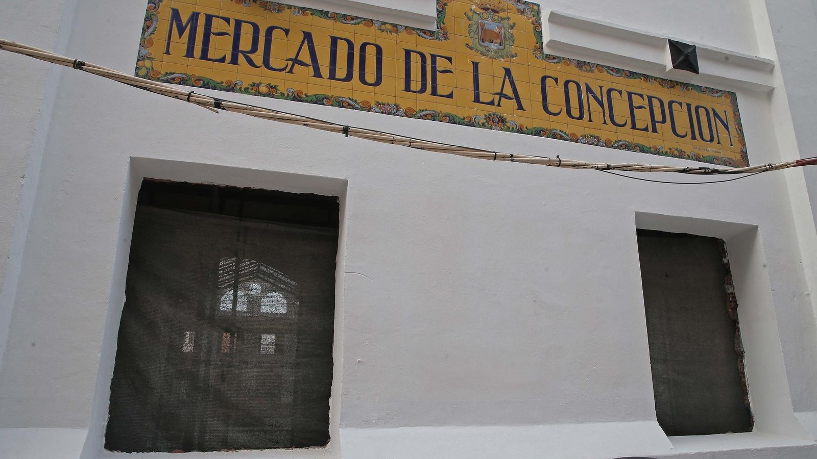 El Mercado de La Concepción, durante las obras.