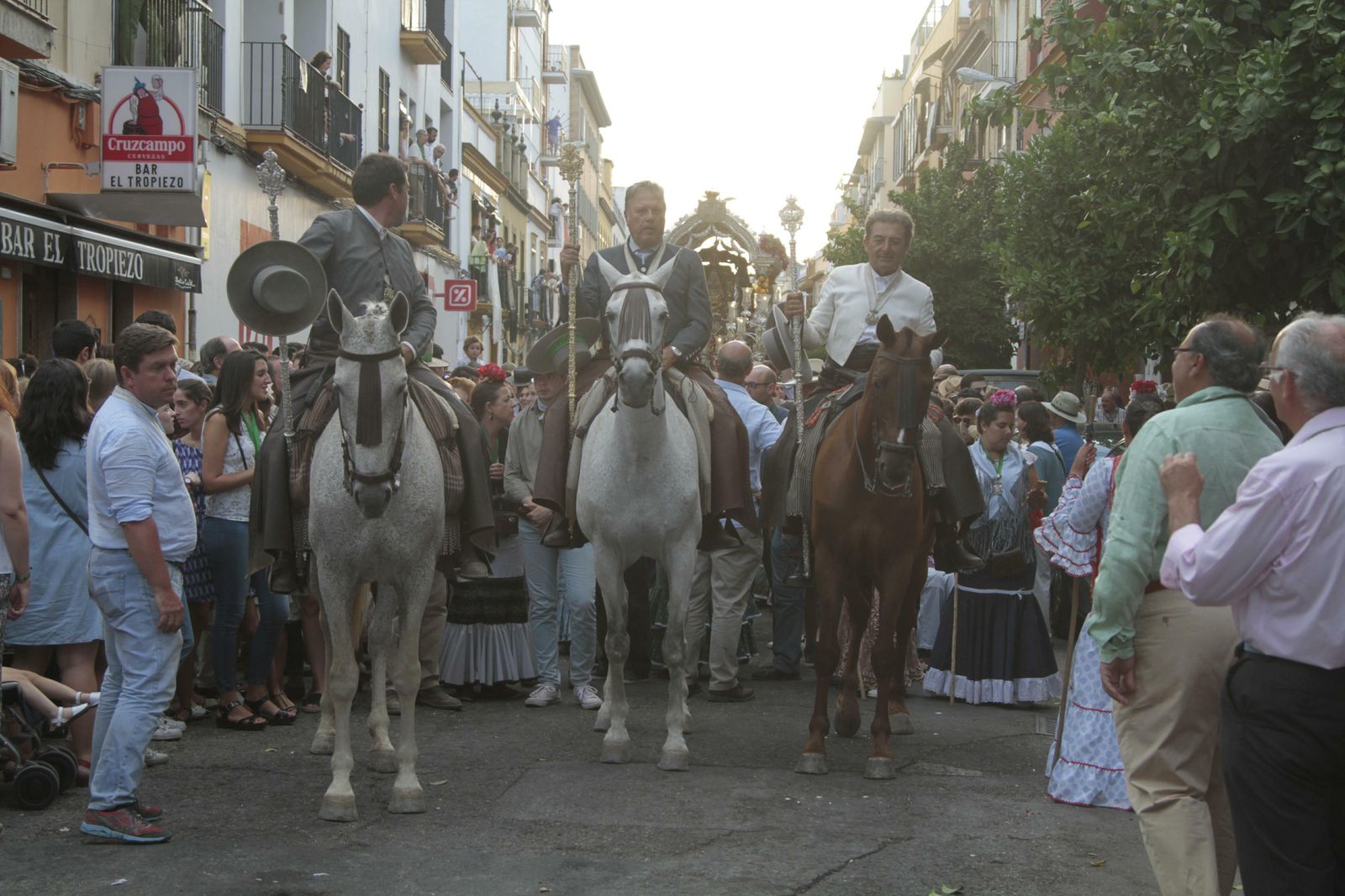 Vuelta de la hermandad del Rocío de Triana en 2017.