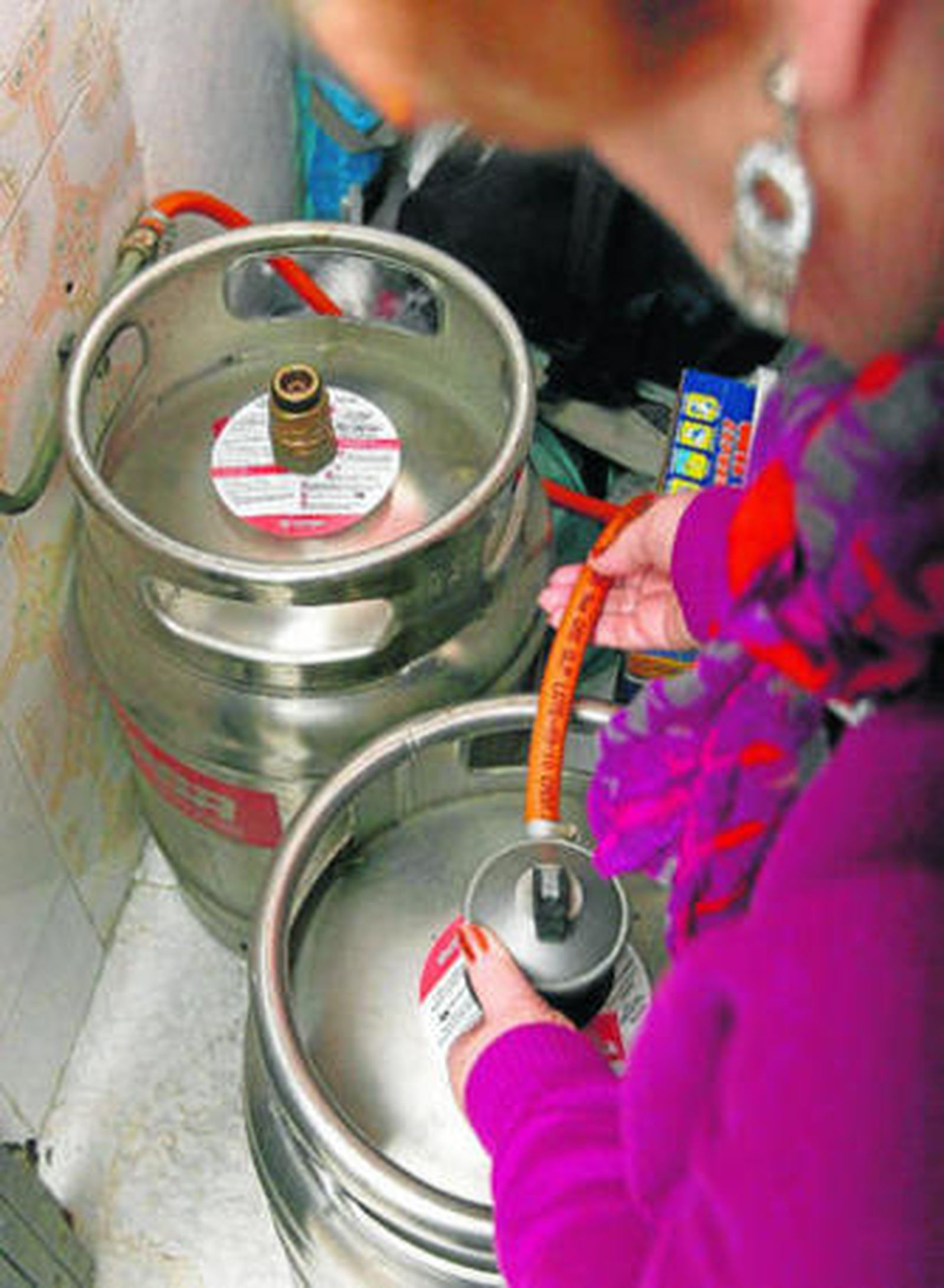 Bombonas de gas butano.