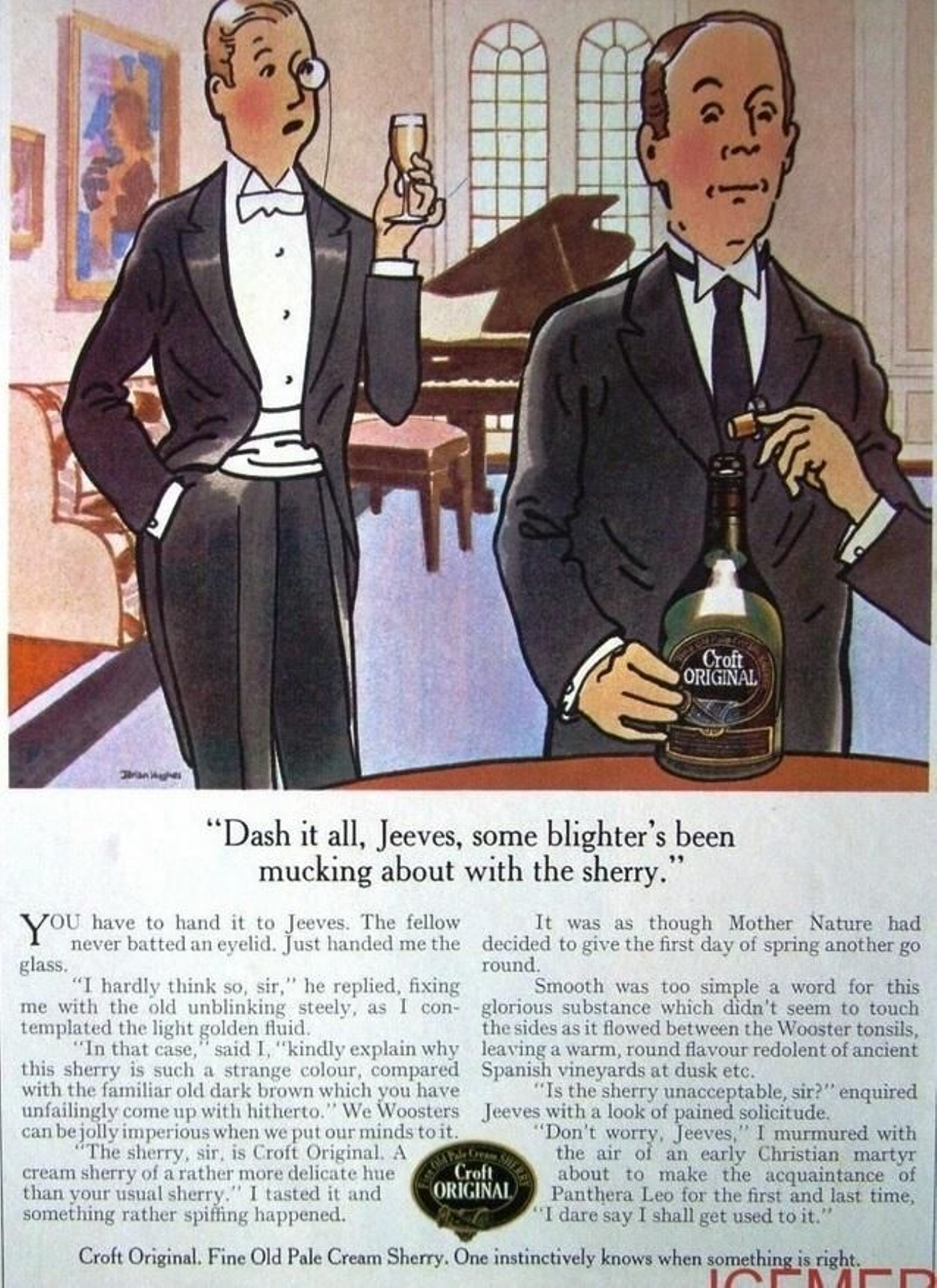 Personajes literarios de P. G. Woodhouse anuncian Croft.