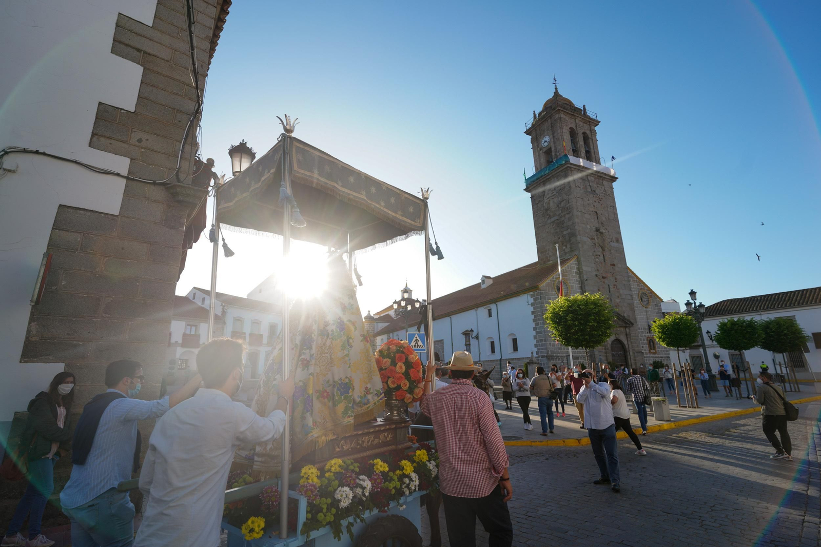 Las fotografías de la llegada de la Virgen de Luna a Villanueva de Córdoba