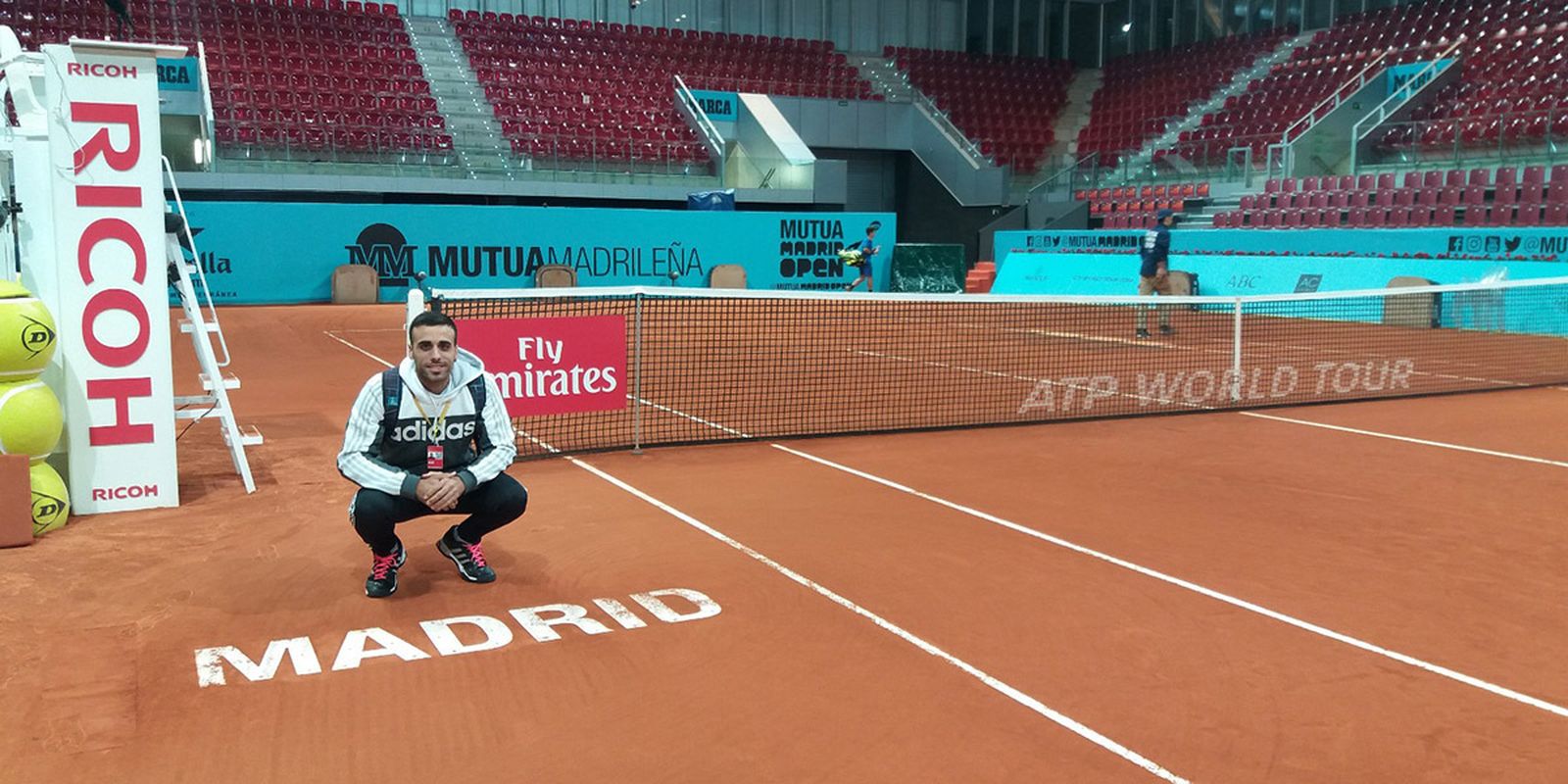Miguel Luque, en la Caja Mágica.