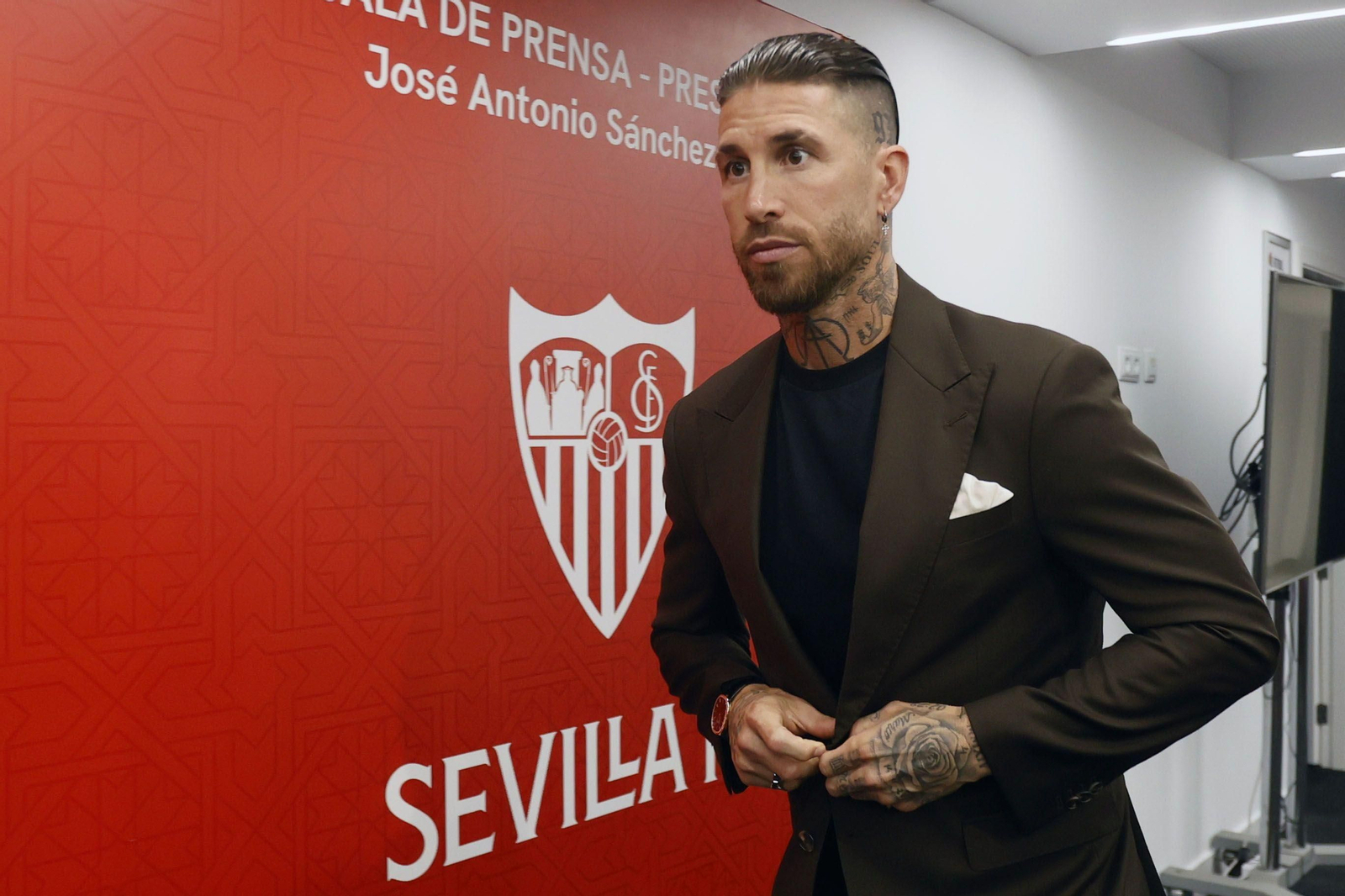 Sergio Ramos, el pasado martes en su despedida del Sevilla.