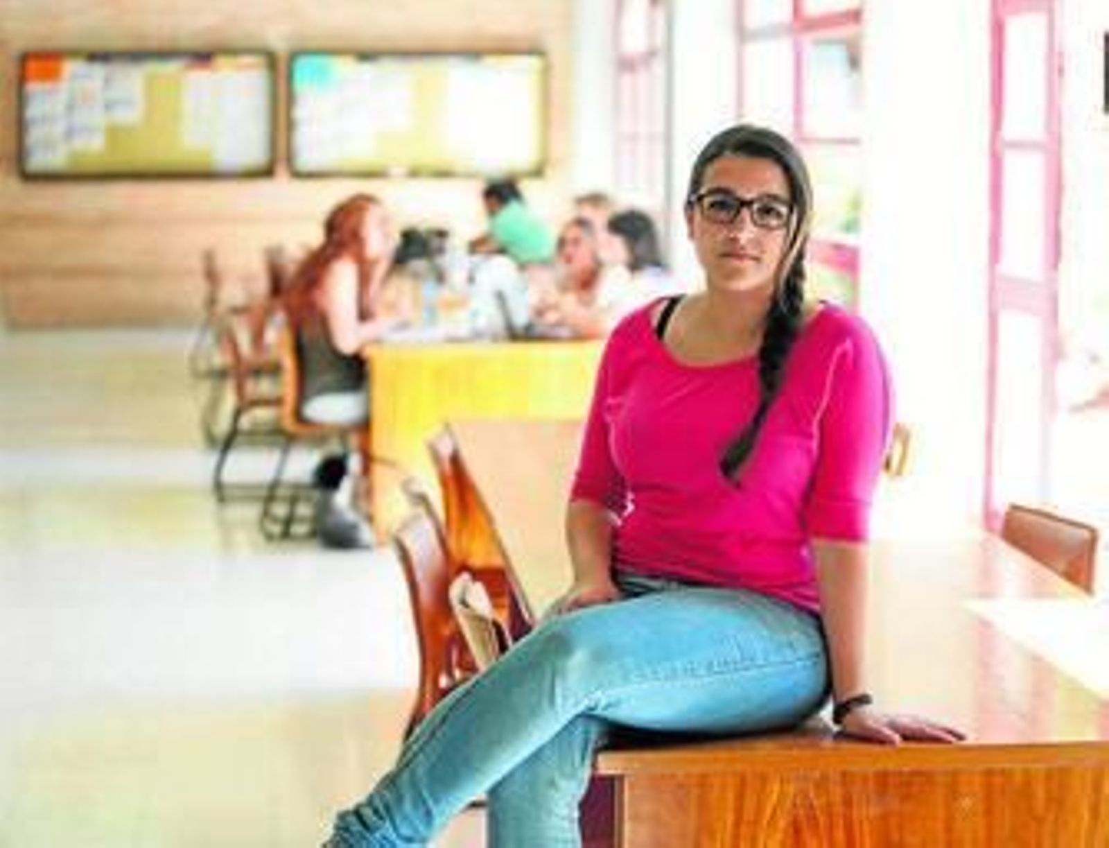 Yasmina Resurrección Mena, este pasado miércoles en la universidad.