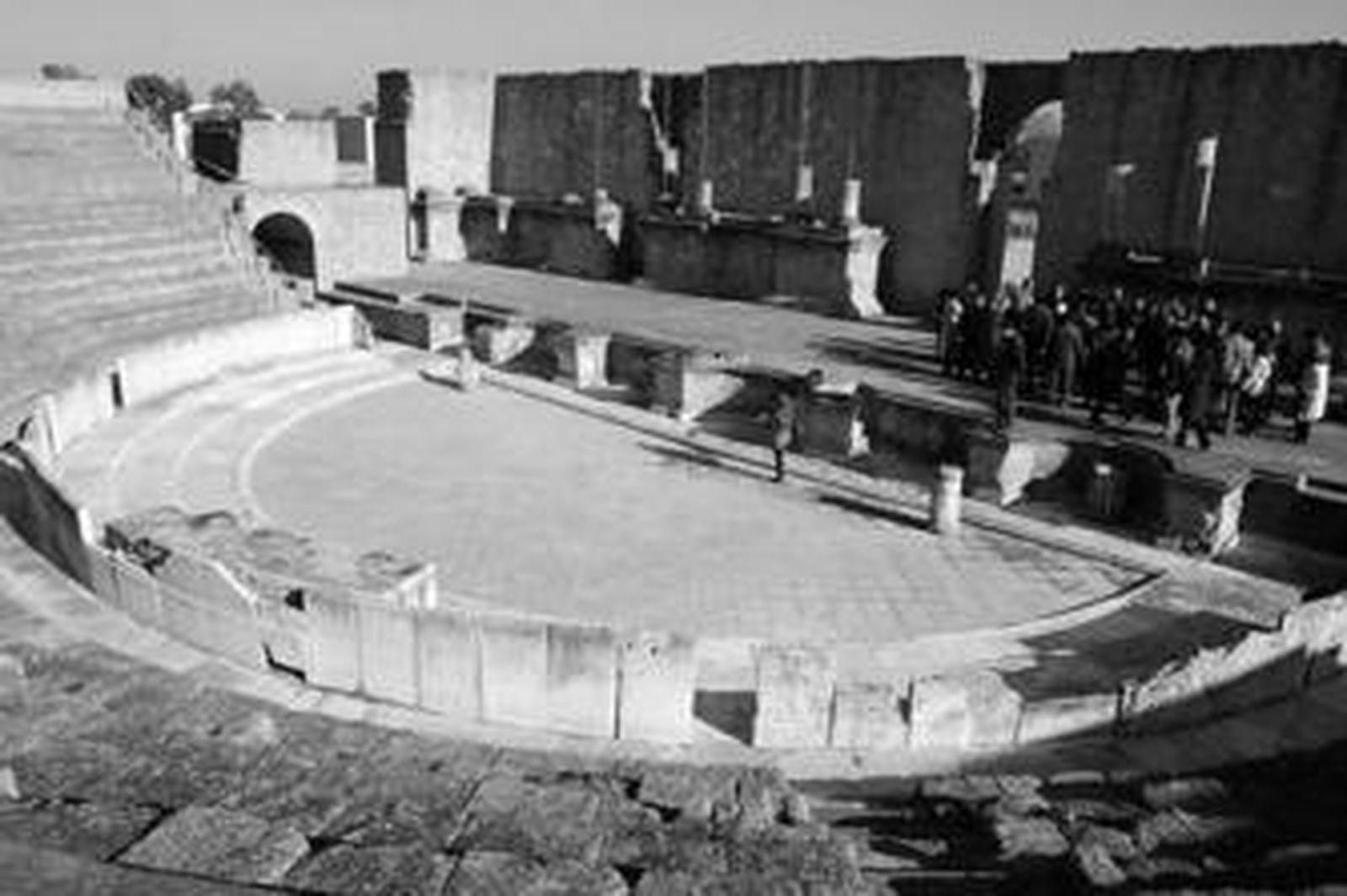 Una imagen del Teatro Romano de Santiponce.