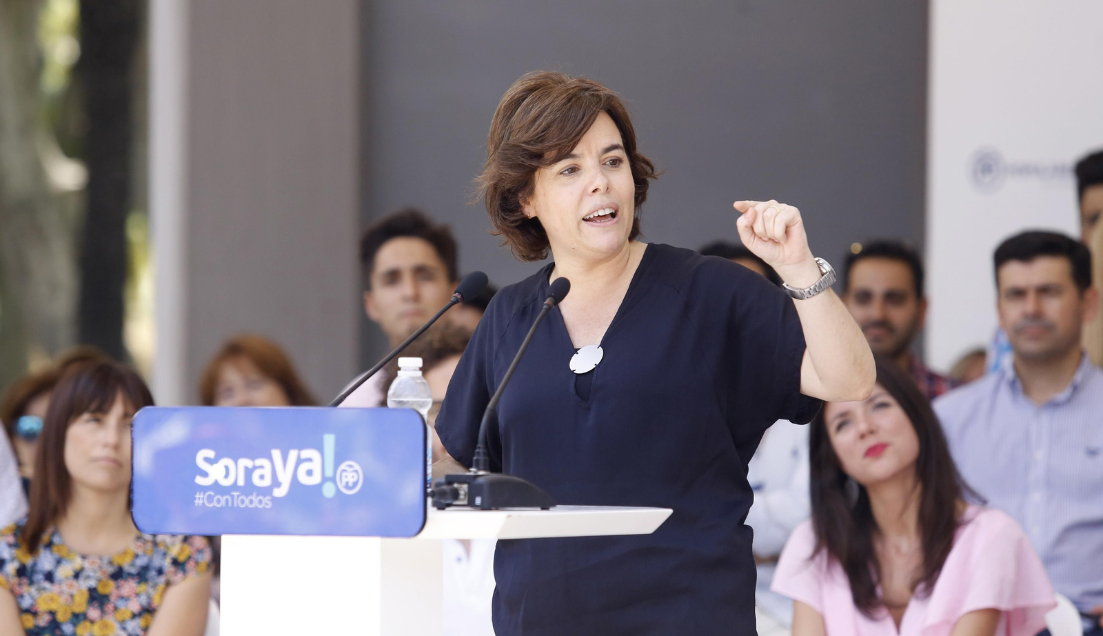 Sáenz de Santamaría en el acto celebrado esta mañana en el Eduardo Ocón