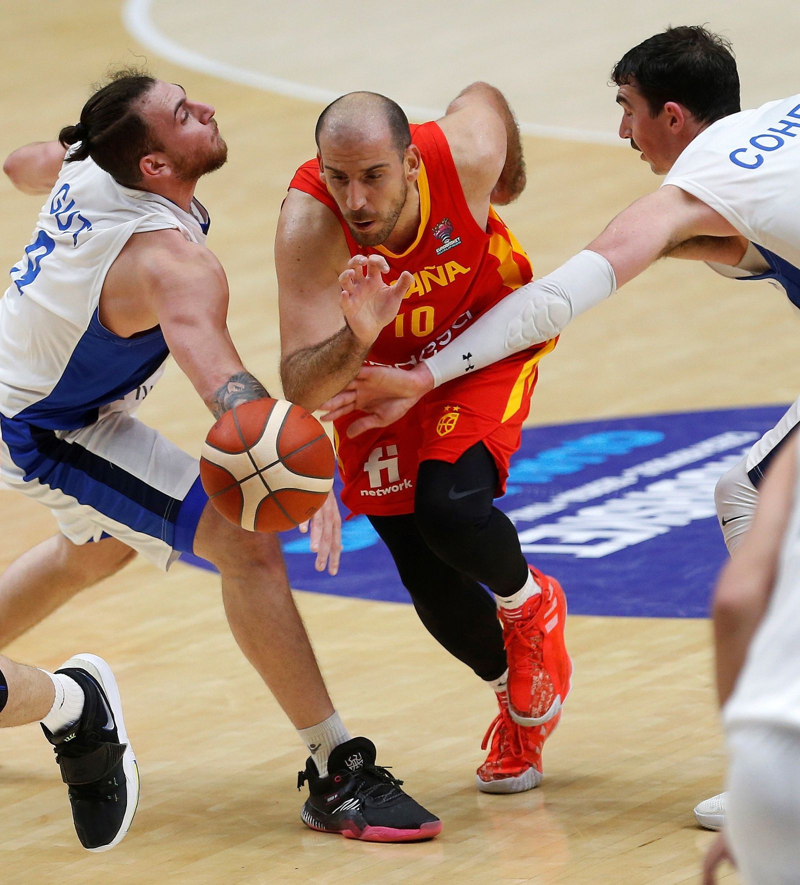 Las fotos de los jugadores del Unicaja en el Israel-España