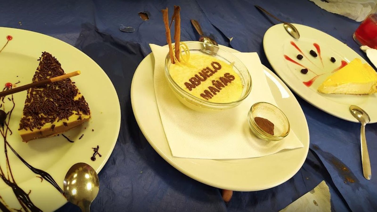 Postre especial en Abuelo Mañas