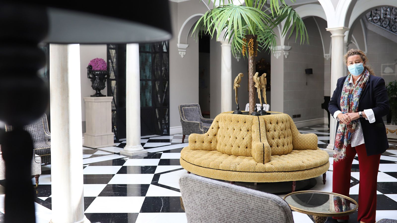 La directora del Hotel Palacio María Luisa, ayer en las instalaciones del establecimiento de la calle Tornería.